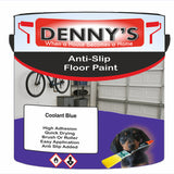 Denny's Floor Paint For Grip Coating Colour- Coolant Blue - Anti-Slip Hardwearing Safe