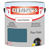 Denny's Floor Paint For Sheds Colour- Coolant Cobalt Blue - Durable Anti-Slip Weatherproof