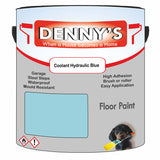 Denny's Floor Paint For Commercial Areas Colour- Coolant Hydraulic Blue - High-Traffic Anti-Slip Hardwearing