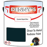 Denny's High Temp Paint For Stoves Colour- Coolant Signal Blue - Heatproof Soot-Resistant Durable