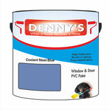 Denny's Plastic Paint For Windows Colour- Coolant Steel Blue - Weatherproof Fade-Safe Upvc