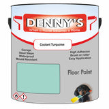 Denny's Floor Paint For Commercial Areas Colour- Coolant Turquoise - High-Traffic Anti-Slip Hardwearing