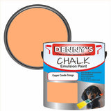 Denny's Chalk Paint For Walls Colour- Copper Candle Orange - Matte Wipe-Clean Coverage