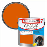 Denny's Chalk Paint For Walls Colour- Copper Coral Ginger Orange - Matte Wipe-Clean Coverage
