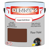 Denny's Floor Paint For Commercial Areas Colour- Copper Earth Brown - High-Traffic Anti-Slip Hardwearing