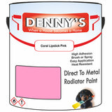 Denny's High Temp Paint For Grilles Colour- Coral Lipstick Pink - Heatproof Rustguard Durable