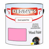 Denny's Wood Paint For Decking Colour- Coral Lipstick Pink - Anti-Slip Weatherproof Durable