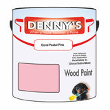 Denny's Wood Paint For Decking Colour- Coral Pastel Pink - Anti-Slip Weatherproof Durable