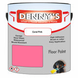 Denny's Floor Paint For Commercial Areas Colour- Coral Pink - High-Traffic Anti-Slip Hardwearing