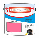 Denny's Plastic Paint For Doors Colour- Coral Pink - Scuffproof Wipeable Durable