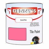 Denny's Tile Paint For Bathroom Tile Colour- Coral Pink - Moistureproof Easy-Clean Makeover