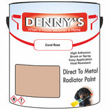 Denny's High Temp Paint For Grilles Colour- Coral Rose - Heatproof Rustguard Durable