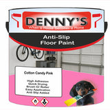 Denny's Floor Paint For Grip Coating Colour- Cotton Candy Pink - Anti-Slip Hardwearing Safe