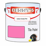 Denny's Tile Paint For Commercial Areas Colour- Cotton Candy Pink - High-Traffic Durable Easy-Clean