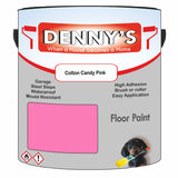 Denny's Floor Paint For Sheds Colour- Cotton Candy Pink - Durable Anti-Slip Weatherproof
