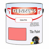 Denny's Tile Paint For Bathroom Tile Colour- Cotton Pink - Moistureproof Easy-Clean Makeover