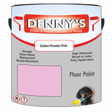 Denny's Floor Paint For Sheds Colour- Cotton Powder Pink - Durable Anti-Slip Weatherproof