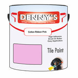 Denny's Tile Paint For Bathroom Tile Colour- Cotton Ribbon Pink - Moistureproof Easy-Clean Makeover