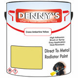 Denny's High Temp Paint For Boilers Colour- Crane Amberline Yellow - Heatproof Anti-Rust Longlife