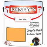 Denny's High Temp Paint For Pipes Colour- Crane Yellow - Heatproof Corrosionguard Durable
