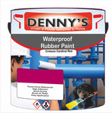 Denny's Waterpoof Paint For Pools Colour- Crimson Cardinal Red - Water-Seal Chlorine-Tough Anti-Slip