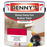 Denny's Waterpoof Paint For Stamp Out Damp Colour- Crimson Ember Red - Damp-Block Mould-Safe Breathable