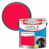 Denny's Chalk Paint For Cabinets Colour- Crimson Mulberry Coral Red - Matte Scuffproof Easy-Clean