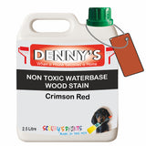 Denny's Stain Paint For Sheds Colour- Crimson Red - Weatherproof Uv-Safe Nourish