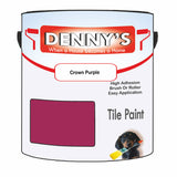 Denny's Tile Paint For Commercial Areas Colour- Crown Purple - High-Traffic Durable Easy-Clean