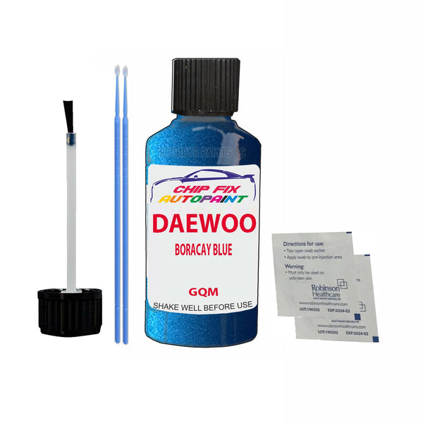 Daewoo All Models Boracay Blue Touch Up Paint Code Gqm