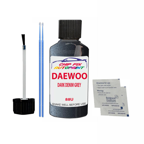 Daewoo All Models Dark Denim Grey Touch Up Paint Code 88U