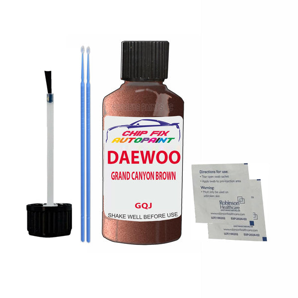 Daewoo All Models Grand Canyon Brown Touch Up Paint Code Gqj