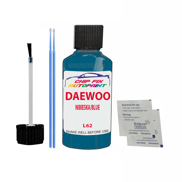Daewoo All Models Nibieska/Blue Touch Up Paint Code L62