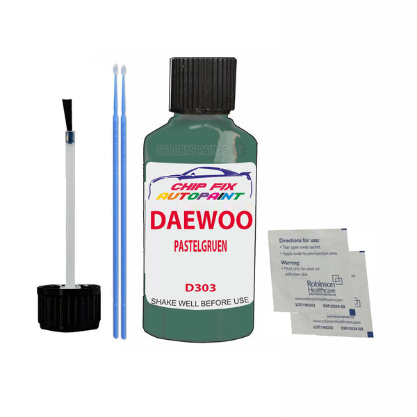 Daewoo All Models Pastelgruen Touch Up Paint Code D303