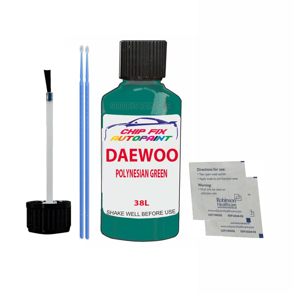 Daewoo All Models Polynesian Green Touch Up Paint Code 38L
