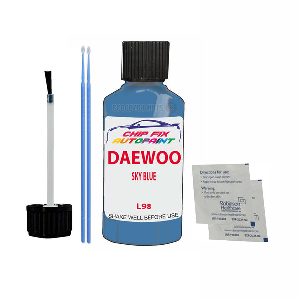 Daewoo All Models Sky Blue Touch Up Paint Code L98