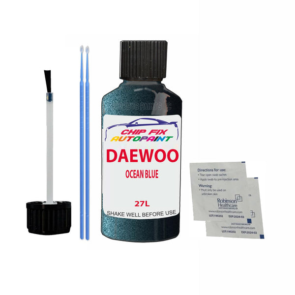 Daewoo Prince Ocean Blue Touch Up Paint Code 27L
