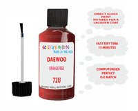 Daewoo Orange Red Paint Code 72U