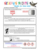 Instructions For Use Daewoo Magnus Touch Up Paint