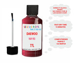 Daewoo Ruby Red Paint Code 77L