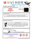 Instructions For Use Daewoo Nubira Touch Up Paint