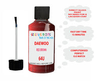 Daewoo Red Brown Paint Code 64U