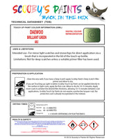 Instructions For Use Daewoo Lanos Touch Up Paint