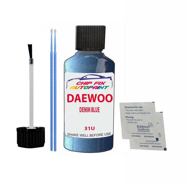 Daewoo Rezzo Denim Blue Touch Up Paint Code 31U