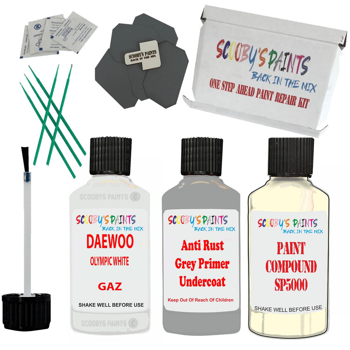 For Daewoo Nexia Olympic White Blue Touch Up Paint Code Gaz – Auto Car ...