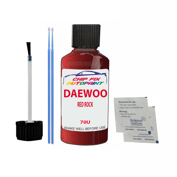 Daewoo Nubira Wagon Red Rock Touch Up Paint Code 70U