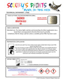 Instructions For Use Daewoo Nubira Ii Touch Up Paint