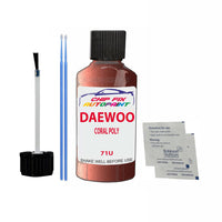 Daewoo Lanos Coral Poly Touch Up Paint Code 71U