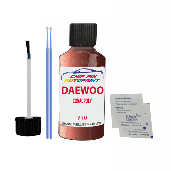 Daewoo Lanos Coral Poly Touch Up Paint Code 71U