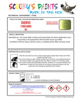 Instructions For Use Daewoo Lanos Touch Up Paint